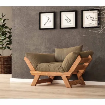 Fotoliu de gradina, Hanah Home, CPT8152-140, Teak / Camila imagine