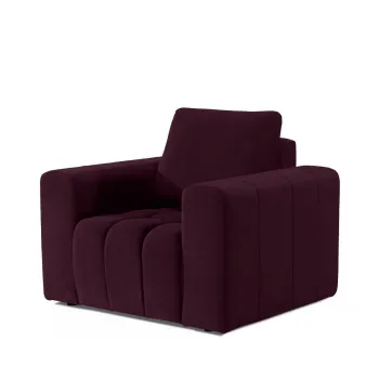 Fotoliu ELTAP, LazF_14, Lazaro, 108x89x85 cm, lemn/poliester, violet inchis imagine