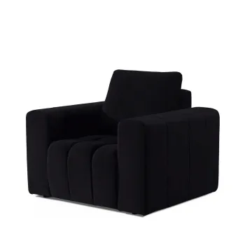 Fotoliu ELTAP, LazF_15, Lazaro, 108x89x85 cm, lemn/poliester, negru imagine