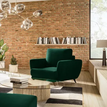 Fotoliu ELTAP, MEG-35LU, Megis, 102x94x87 cm, lemn/poliester, verde inchis imagine