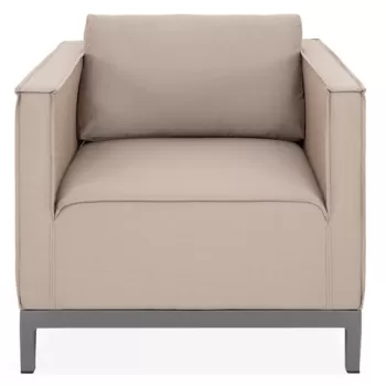 Fotoliu, Eon, L.85 l.78 H.67 cm, aluminiu, gri imagine