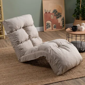 Fotoliu extensibil, Atelier del Sofa, 859FTN2351, Metal, Crem imagine