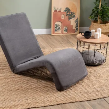 Fotoliu extensibil, Atelier del Sofa, 859FTN2357, Metal, Gri imagine