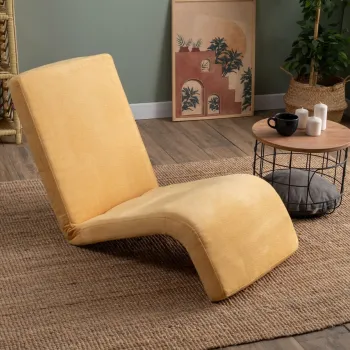 Fotoliu extensibil, Atelier del Sofa, 859FTN2358, Metal, Galben mustar imagine