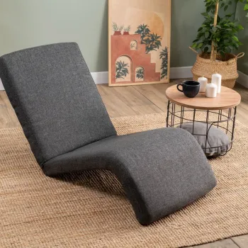 Fotoliu extensibil, Atelier del Sofa, 859FTN2362, Metal, Gri inchis imagine