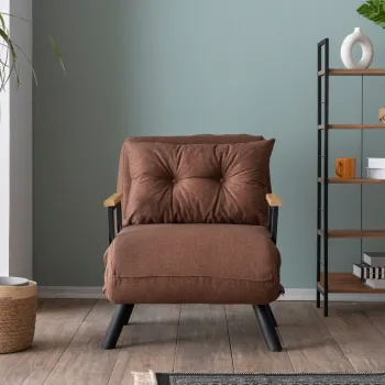 Fotoliu extensibil, Atelier del Sofa, 859FTN2822, Maro deschis imagine