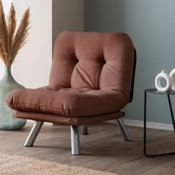 Fotoliu extensibil, Atelier del Sofa, 859FTN2842, Maro deschis imagine