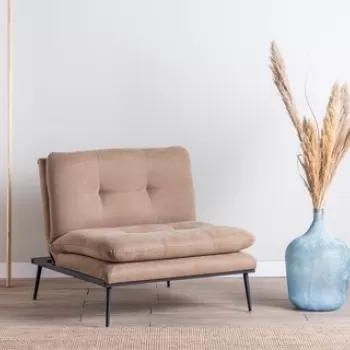 Fotoliu extensibil Martin Solo, Futon,130x90 cm, metal, mink imagine