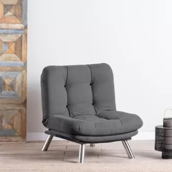 Fotoliu extensibil Misa Solo, Futon, 135x88 cm, metal, rosu imagine