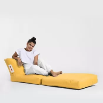 Fotoliu extensibil, Siesta, Ferndale Bean Bag, 55 - 180 cm, poliester impermeabil, galben imagine