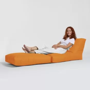 Fotoliu extensibil, Siesta, Ferndale Bean Bag, 55 - 180 cm, poliester impermeabil, portocaliu imagine
