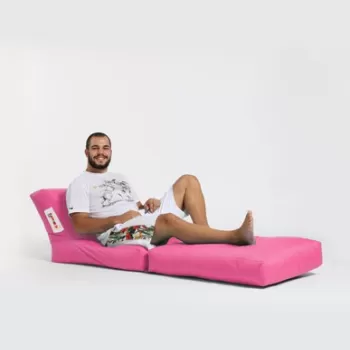 Fotoliu extensibil, Siesta, Ferndale Bean Bag, 55 - 180 cm, poliester impermeabil, roz imagine