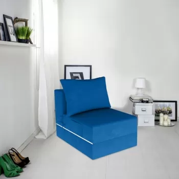 Fotoliu extensibil Urban Living, 70x80x70 cm, Albastru imagine