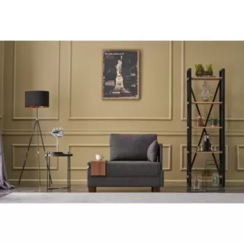 Fotoliu Fly Armchair Left, Balcab Home, 100x80x75 cm, lemn, antracit imagine