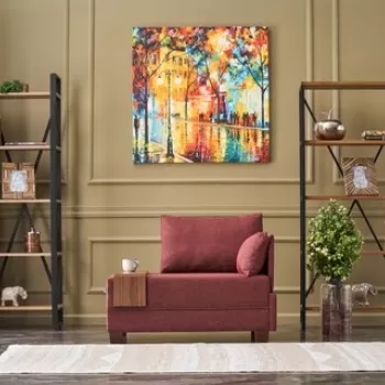 Fotoliu Fly Armchair Left, Balcab Home, 100x80x75 cm, lemn, rosu imagine