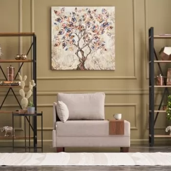 Fotoliu Fly Armchair Right, Balcab Home, 100x80x75 cm, lemn, crem imagine