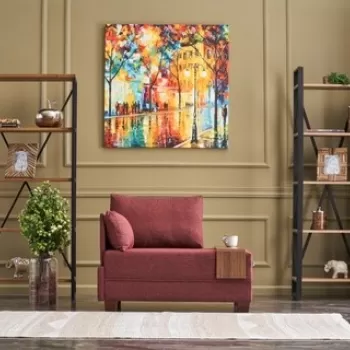 Fotoliu Fly Armchair Right, Balcab Home, 100x80x75 cm, lemn, rosu imagine