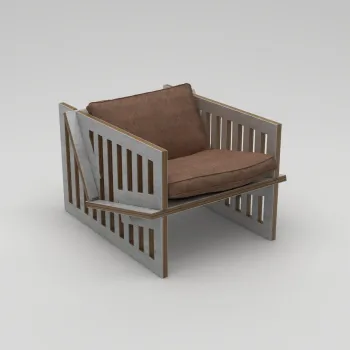 Fotoliu, Hanah Home, Roma, 74x57x92 cm, 100% BIRCH PLYWOOD, Lemn natural imagine