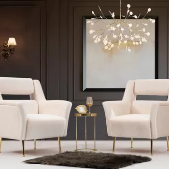 Fotoliu, Hilena, 569HLN1512, Lemn de fag / PAL, Crem imagine