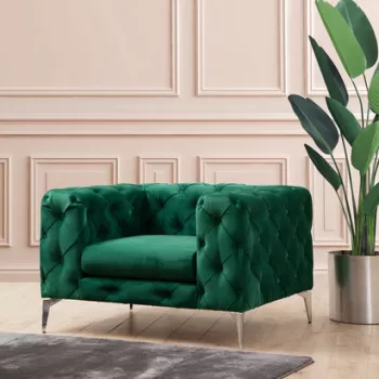 Fotoliu, Hilena, 569HLN1516, Lemn de fag / PAL, Verde imagine