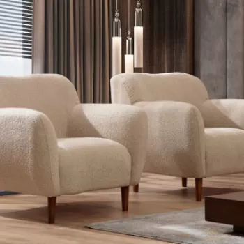 Fotoliu, Hilena, 569HLN1521, Lemn de fag / PAL, Cappuccino imagine