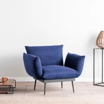 Fotoliu Jax Solo, Futon, 90x80x95 cm, metal, bleumarin imagine