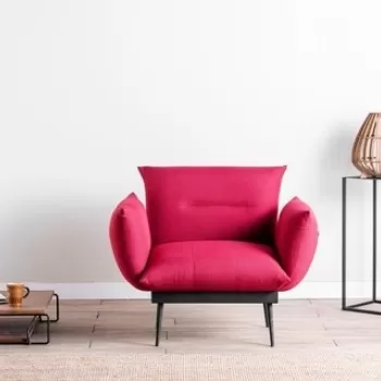 Fotoliu Jax Solo, Futon, 90x80x95 cm, metal, roz imagine
