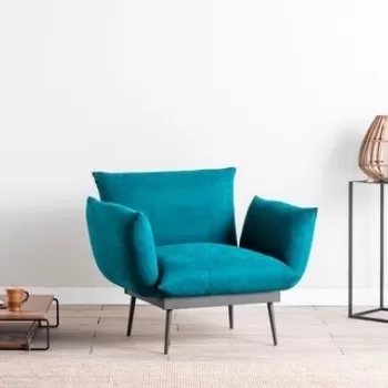 Fotoliu Jax Solo, Futon, 90x80x95 cm, metal, verde petrol imagine