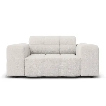 Fotoliu, Jennifer-140, Micadoni Home, 124x102x70 cm, tesatura chenille din poliester, gri deschis imagine