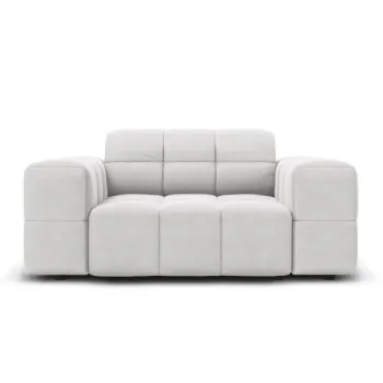 Fotoliu, Jennifer-51, Micadoni Home, 124x102x70 cm, catifea, argintiu imagine