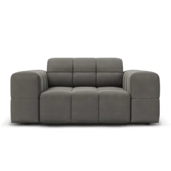 Fotoliu, Jennifer-51, Micadoni Home, 124x102x70 cm, catifea, gri deschis imagine