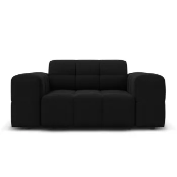 Fotoliu, Jennifer-51, Micadoni Home, 124x102x70 cm, catifea, negru imagine