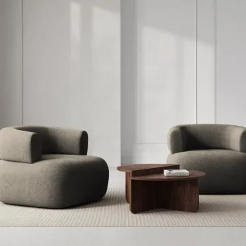 Fotoliu, Jenny-67, Micadoni Home, 90x88x73 cm, tesatura boucle, gri deschis imagine