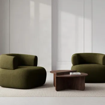 Fotoliu, Jenny-67, Micadoni Home, 90x88x73 cm, tesatura boucle, verde imagine