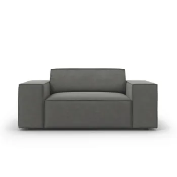 Fotoliu, Jodie, Micadoni Home, BL, 124x102x70 cm, catifea, gri deschis imagine