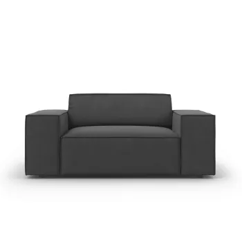 Fotoliu, Jodie, Micadoni Home, BL, 124x102x70 cm, catifea, gri imagine