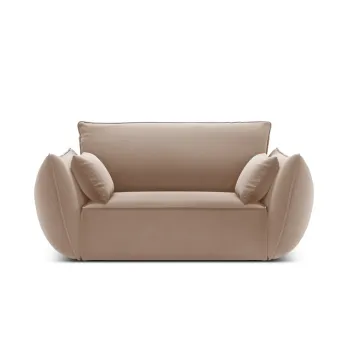 Fotoliu, Kaelle, Micadoni Home, BL, 128x100x85 cm, catifea, bej imagine