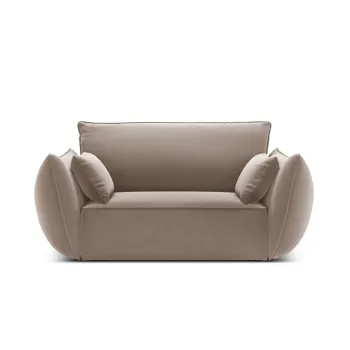 Fotoliu, Kaelle, Micadoni Home, BL, 128x100x85 cm, catifea, cappuccino imagine