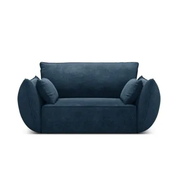 Fotoliu, Kaelle, Micadoni Home, BL, 128x100x85 cm, poliester chenille, albastru regal imagine