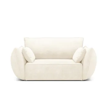 Fotoliu, Kaelle, Micadoni Home, BL, 128x100x85 cm, poliester chenille, bej deschis imagine