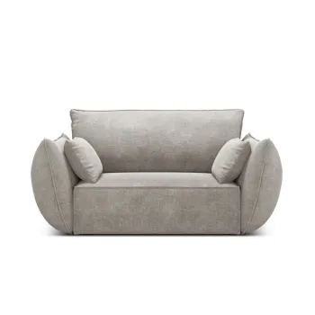 Fotoliu, Kaelle, Micadoni Home, BL, 128x100x85 cm, poliester chenille, gri deschis imagine