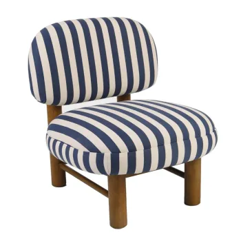 Fotoliu Lumen, Homla, 69.5x64x77 cm, MDF/poliester, albastru/alb imagine