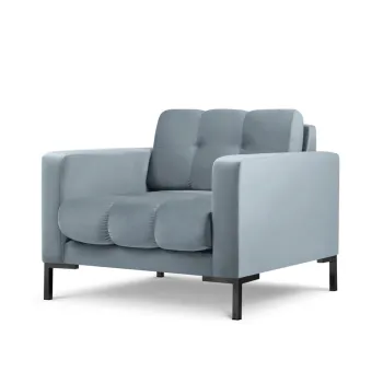 Fotoliu, Mamaia, Micadoni Home, BL, 87x92x75 cm, catifea, albastru deschis imagine