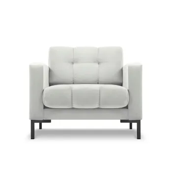 Fotoliu, Mamaia, Micadoni Home, BL, 87x92x75 cm, catifea, argintiu imagine