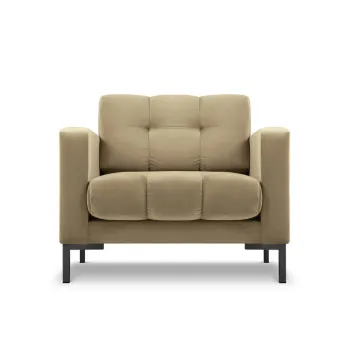 Fotoliu, Mamaia, Micadoni Home, BL, 87x92x75 cm, catifea, bej imagine