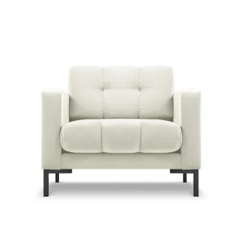 Fotoliu, Mamaia, Micadoni Home, BL, 87x92x75 cm, catifea, bej deschis imagine