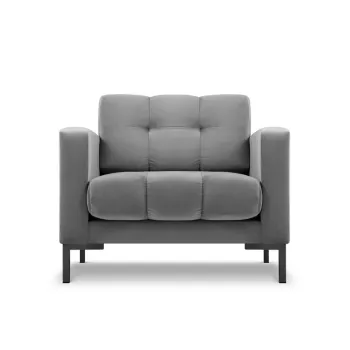 Fotoliu, Mamaia, Micadoni Home, BL, 87x92x75 cm, catifea, gri deschis imagine