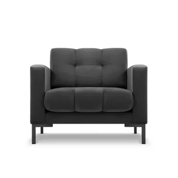 Fotoliu, Mamaia, Micadoni Home, BL, 87x92x75 cm, catifea, gri inchis imagine