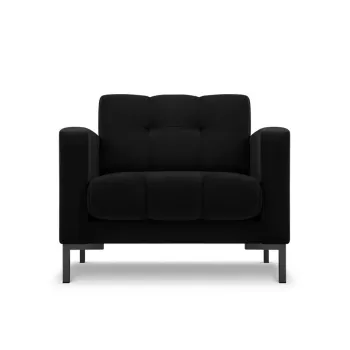 Fotoliu, Mamaia, Micadoni Home, BL, 87x92x75 cm, catifea, negru imagine