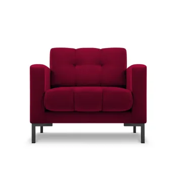 Fotoliu, Mamaia, Micadoni Home, BL, 87x92x75 cm, catifea, rosu imagine